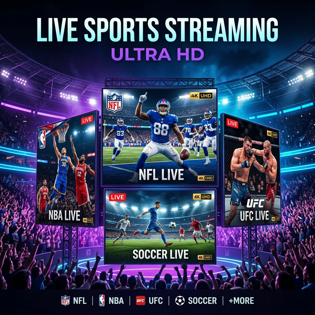 Live sports streaming on Marinios IPTV with NFL NBA UFC soccer